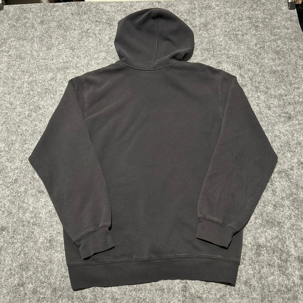 Adidas Center Logo Hoodie Black Red Drawstring Pullover Skater Y2K Size‎ Large